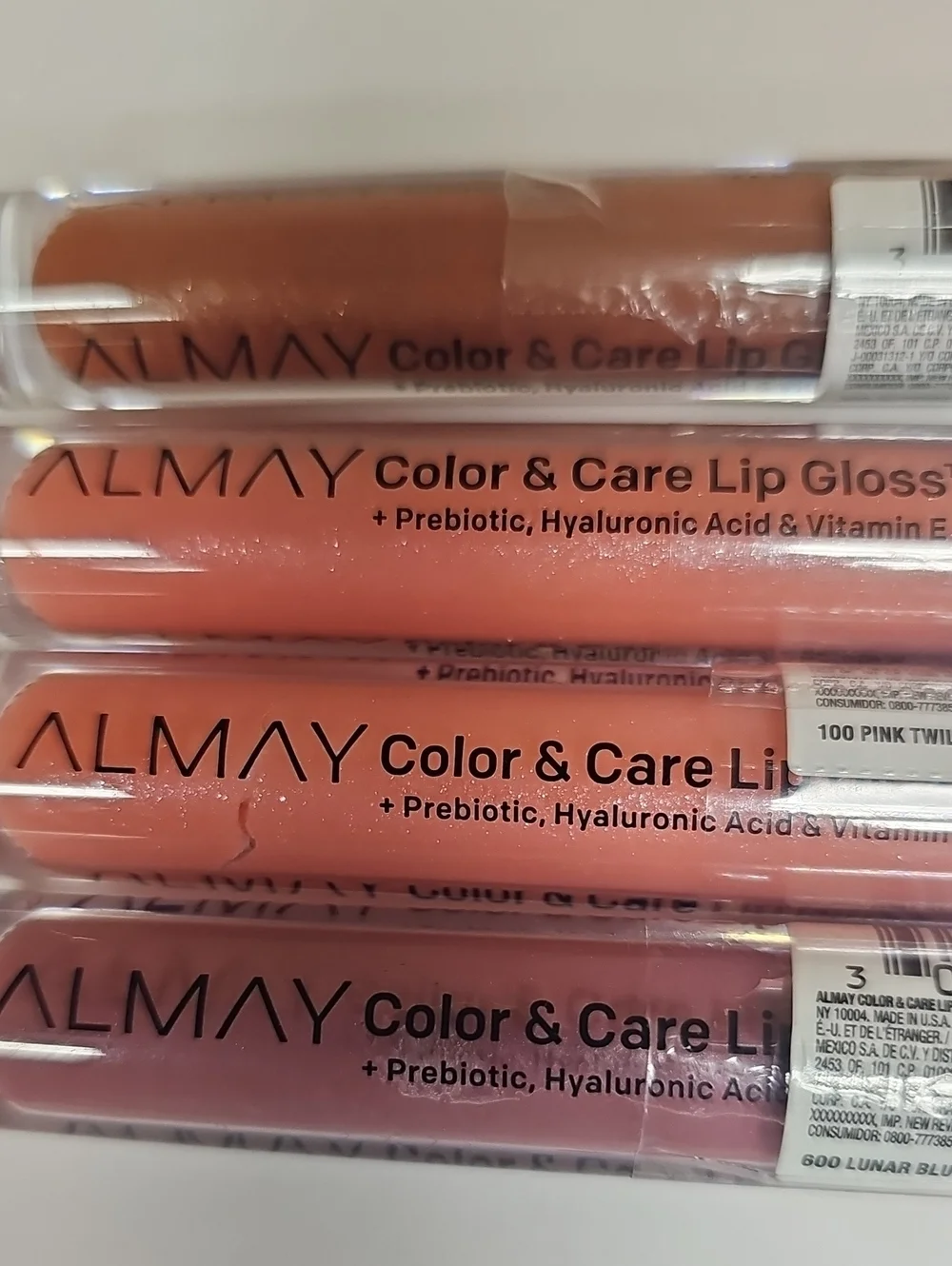 Almay Color & Care Lip Gloss Bundle of Qty 4 Sealed New
